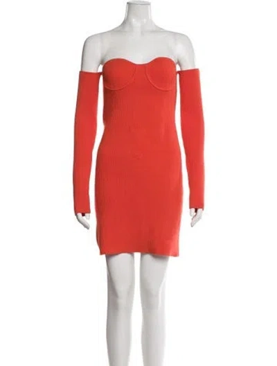 Pre-owned Helmut Lang Strapless Mini Dress In Multi