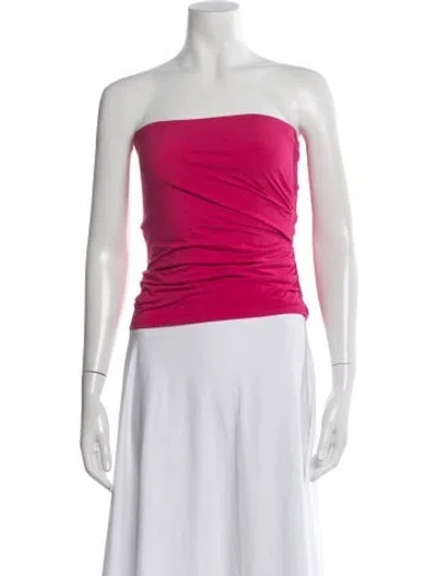 Pre-owned Helmut Lang Strapless Top In Pink
