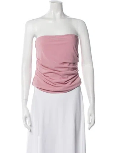 Pre-owned Helmut Lang Strapless Top In Pink