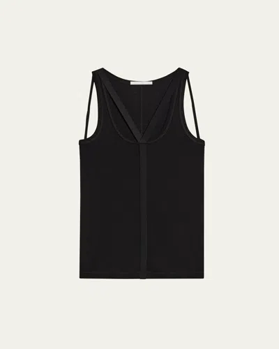 Helmut Lang Strappy Racerback Tank Top In Black