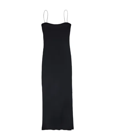 Helmut Lang Stretch-cotton Tank Dress In Black