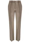Helmut Lang Stretch-jersey Slim-leg Trousers In Taupe