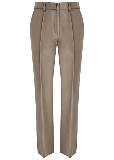 Helmut Lang Stretch-jersey Slim-leg Trousers In Taupe