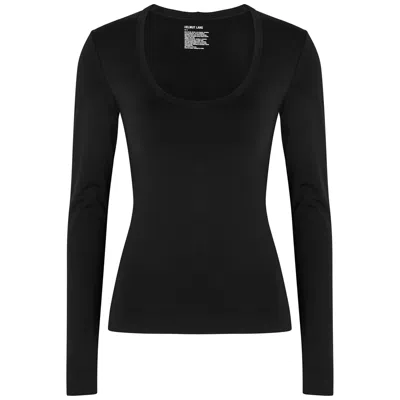 Helmut Lang Stretch-jersey Top In Black