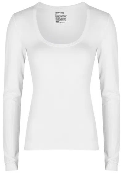 Helmut Lang Stretch-jersey Top In White