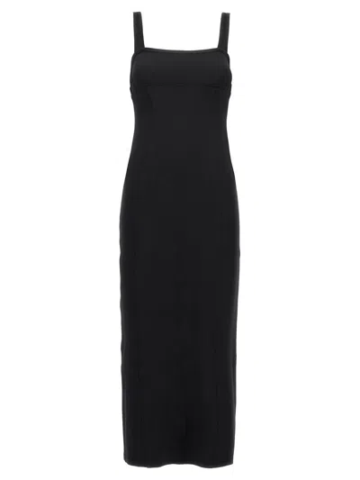 Helmut Lang Stretch Midi Dress In Black