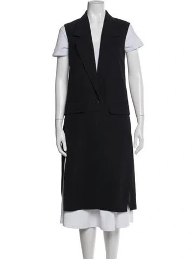 Pre-owned Helmut Lang Striped Coat In Blue