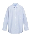 Helmut Lang Striped Cotton Shirt In Blue