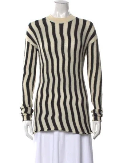 Pre-owned Helmut Lang Striped Crew Neck Sweater In Black/white