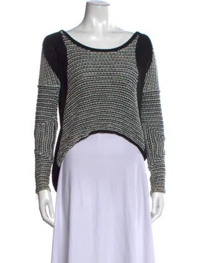 Pre-owned Helmut Lang Striped Crew Neck Sweater In Black/white