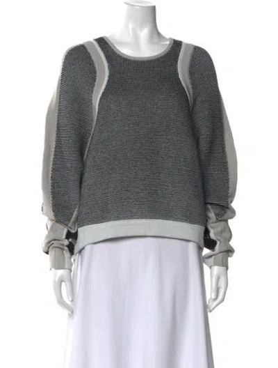 Pre-owned Helmut Lang Striped Crew Neck Sweatshirt In Neutral