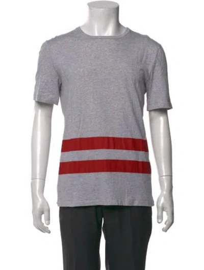 Pre-owned Helmut Lang Striped Crew Neck T-shirt In Grey