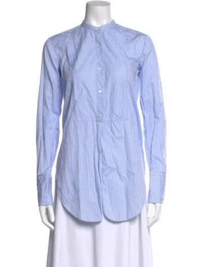 Pre-owned Helmut Lang Striped Long Sleeve Button-up Top In Multi