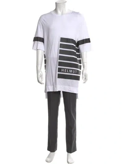 Pre-owned Helmut Lang Striped Short Sleeve Shirt In White