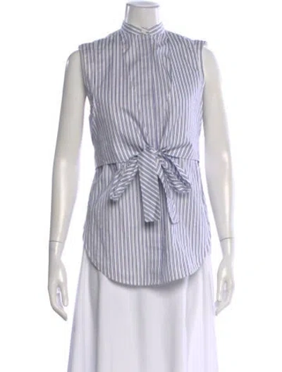 Pre-owned Helmut Lang Striped Sleeveless Top In Multi