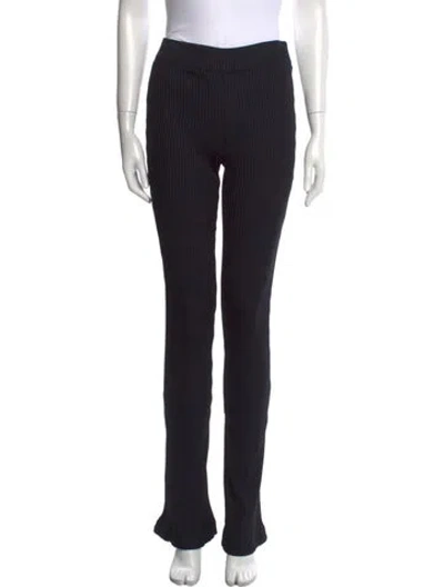 Pre-owned Helmut Lang Striped Straight Leg Pants In Black
