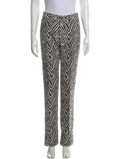 Pre-owned Helmut Lang Striped Straight Leg Pants In Black
