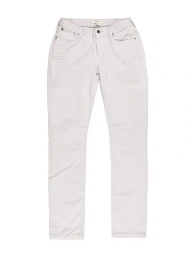 Pre-owned Helmut Lang Striped Straight Leg Pants In White