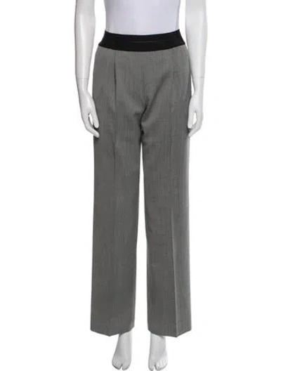 Pre-owned Helmut Lang Striped Wide Leg Pants In Gray