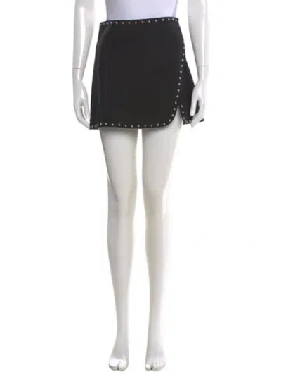 Pre-owned Helmut Lang Studded Accents Mini Skirt In Black