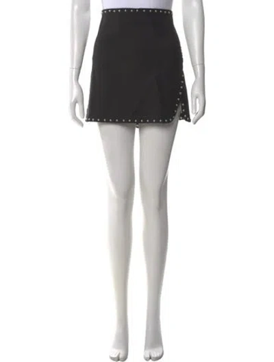 Pre-owned Helmut Lang Studded Accents Mini Skirt In Black