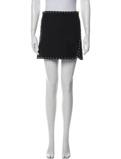 Pre-owned Helmut Lang Studded Accents Mini Skirt In Black