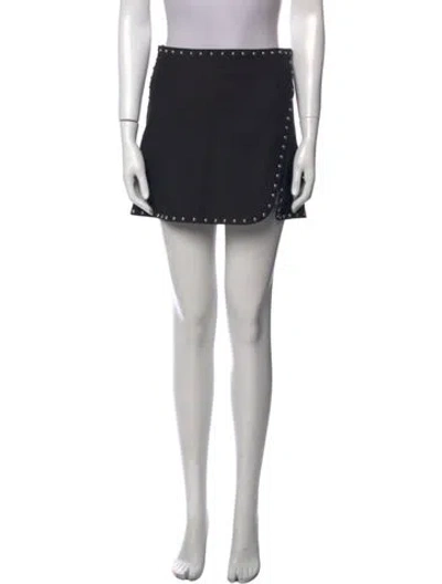 Pre-owned Helmut Lang Studded Accents Mini Skirt W/ Tags In Black