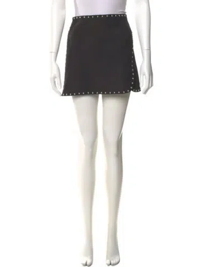 Pre-owned Helmut Lang Studded Accents Mini Skirt W/ Tags In Black