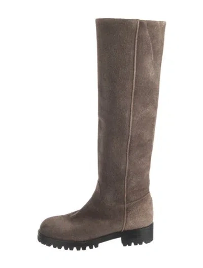 Pre-owned Helmut Lang Suede Boots In Grey