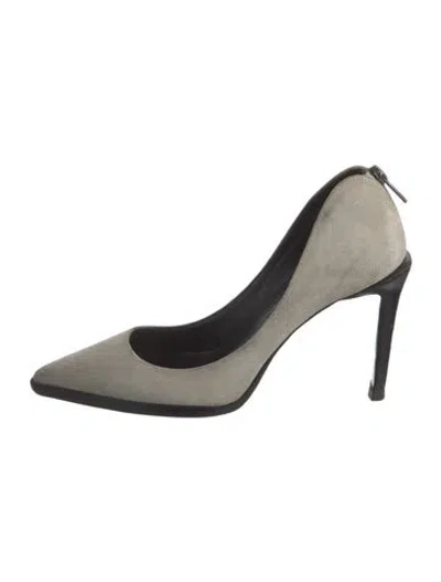 Pre-owned Helmut Lang Suede Pumps In Grey