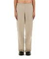 Helmut Lang Zippered Straight Leg Jogging Pants In Neutral