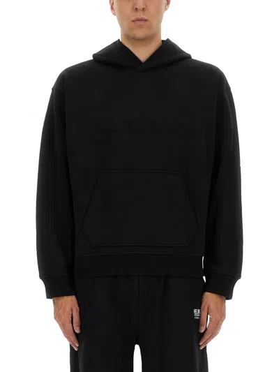 HELMUT LANG SWEATSHIRT WITH EMBOSSED LOGO