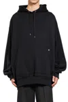 Helmut Lang Relaxed Fit Hoodie With Drawstring Hood And Kangaroo Pocket In Black