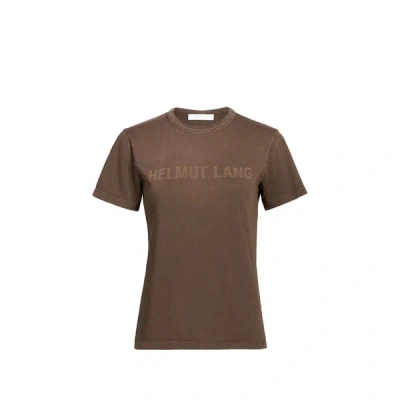 Helmut Lang Logo Print T-shirt In Brown