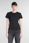 Helmut Lang Logo Embroidered Crew Neck Short Sleeve Top In Black