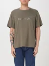 Helmut Lang Regular Fit T-shirt With Tonal Logo Embossing In Beige