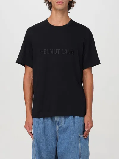 Helmut Lang Black Embroidered T-shirt In Schwarz 1