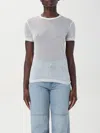 Helmut Lang White Twisted Jersey T-shirt In Weiss
