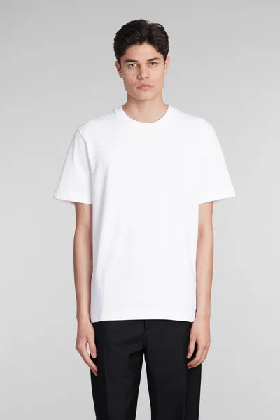 Helmut Lang Logo-embroidered Cotton T-shirt In White