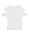 Helmut Lang Slash Shrunken Soft Tee Optic White In White