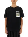 Helmut Lang Overpass Postcard Tee In Black