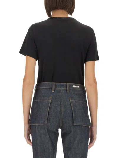 Helmut Lang T-shirt With Logo In Black