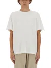 Helmut Lang Relaxed-fit White Cotton Tee With Embossed Lettering