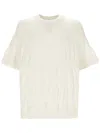 Helmut Lang Crinkled Wool T-shirt In White