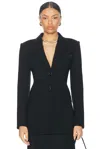 Helmut Lang Single-breasted Twill Blazer In Black