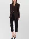 Helmut Lang Tailored Jacket With Back Belt Detail In Brown