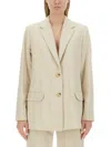 Helmut Lang Tailored Jacket With Notched Lapel And Distinctive Logo
