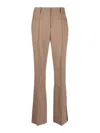 Helmut Lang Vent Wool Blend Bootcut Pants In Marrón