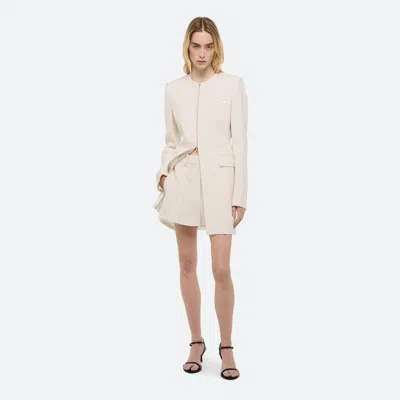 Helmut Lang Tailored Zip Dress In Antique White
