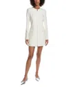 Helmut Lang Tailored Zip Front Dress In White